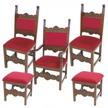 SERIES WITH CHAIRS, STOOLS AND ARMCHAIR FOR THE NEWLYlWEDS