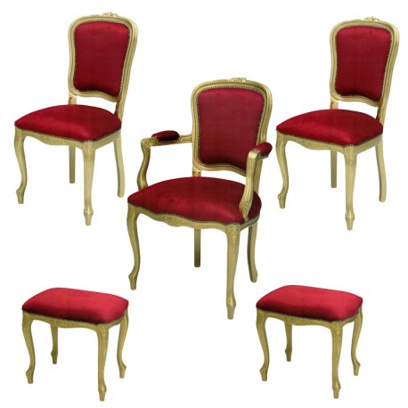 SERIES WITH CHAIRS, STOOLS AND ARMCHAIR FOR THE NEWLYlWEDS