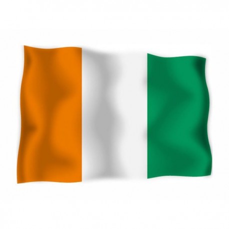 Ivory Coast flag of nautical woven.